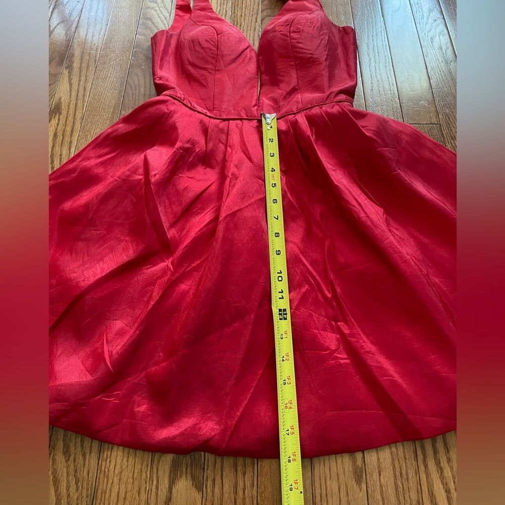 Sherri Hill Red Mini Cocktail Dress Women’s Sz 2 - Picture 3 of 12